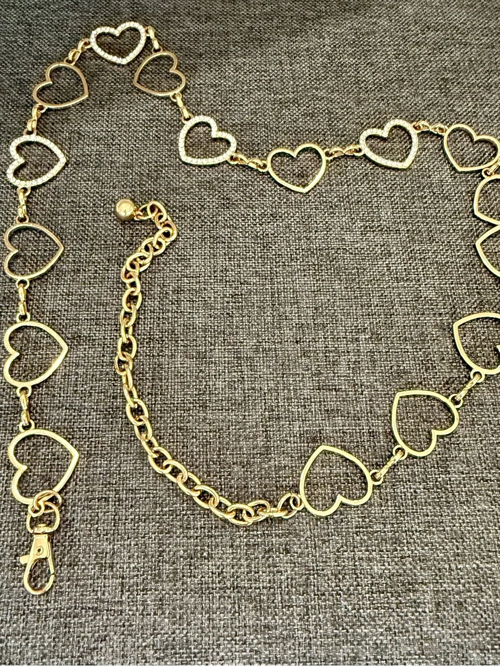 Gold Open Heart Link belt for Women - Timeless Gold Heart Chain